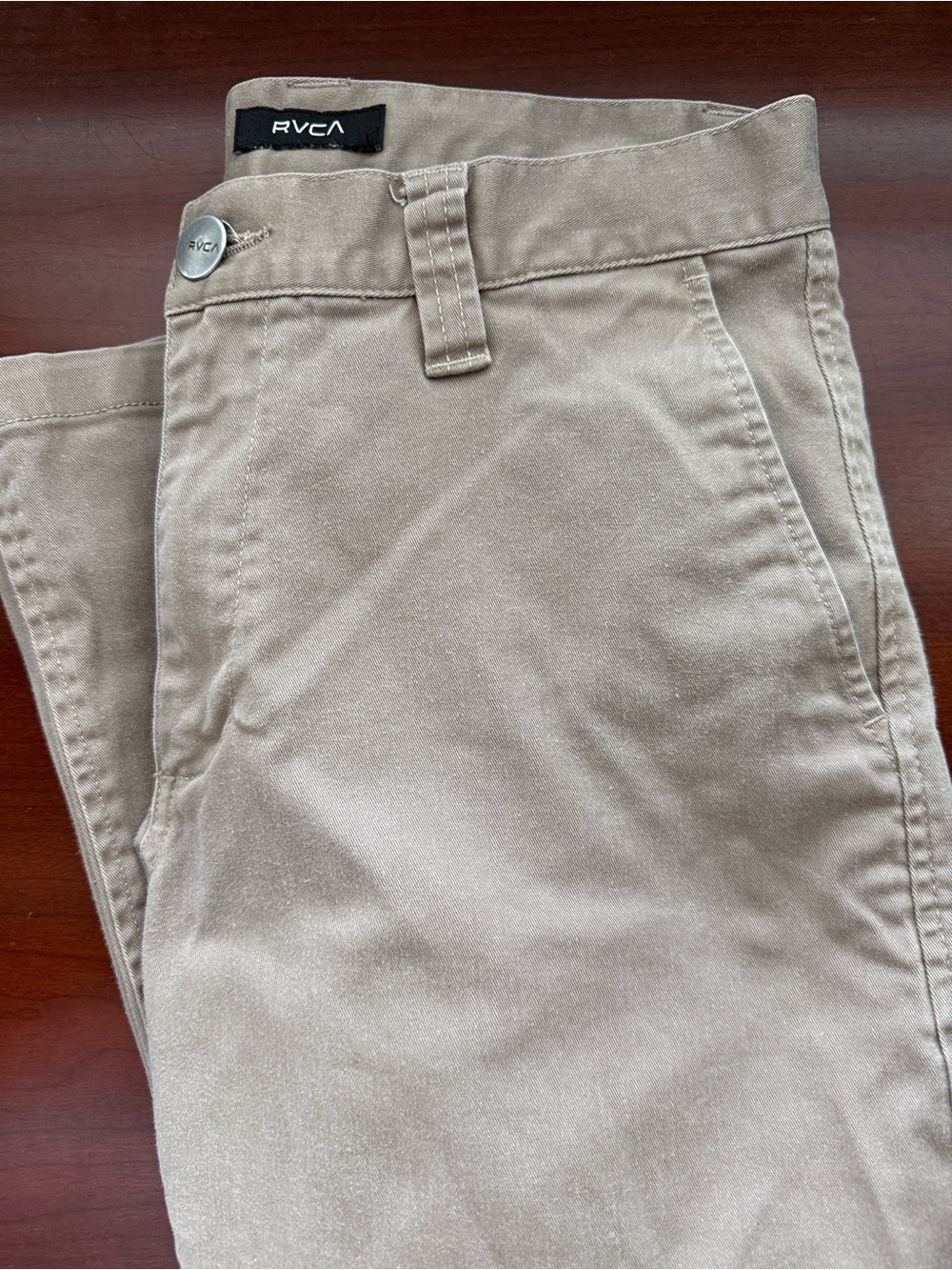 RVCA Men's Khaki Straight-Fit Chinos